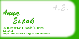 anna estok business card